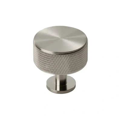 Afbeelding van Fingertip Designs Kastknop radio &quot;Knurled&quot; satijn nikkel