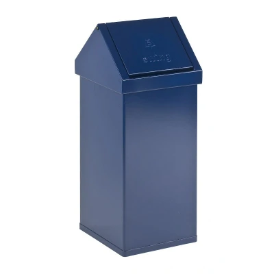 Afbeelding van Afvalbak 55ltr Carro Swing tuimeldeksel Blauw