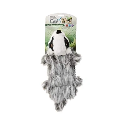 Afbeelding van Gor Pets Zachte hond speelgoed pluche Wild Multi Squeak Badger