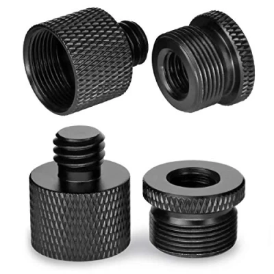 Afbeelding van Frgyee Microfoonadapter 5/8 vrouwelijk naar 3/8 mannelijk en schroefadapter schroefdraad voor microfoonhouder met camerastatiefadapter, 4 stuks