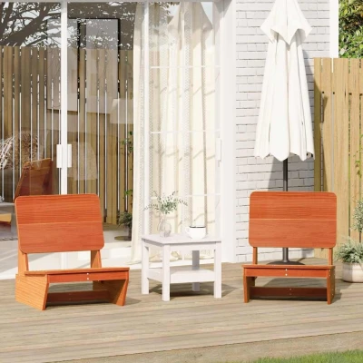 Afbeelding van vidaXL Tuinstoelen 2 st 60x64x70,5 cm massief grenenhout wasbruin