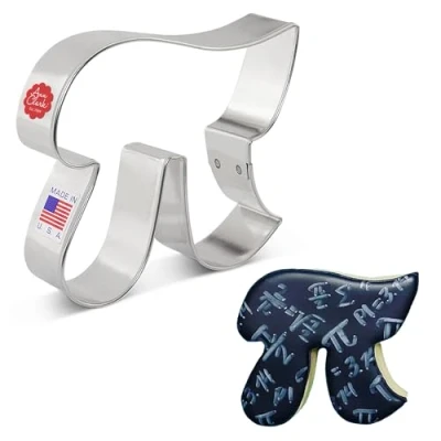 Afbeelding van Ann Clark Cookie Cutters Pi symbool Koekjesvorm door Flour Sugar Butter, 9,5 cm
