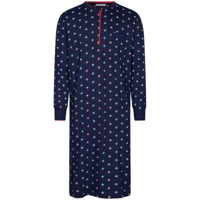 Afbeelding van Duurzaam katoenen heren nachthemd Blauw Maat XXL