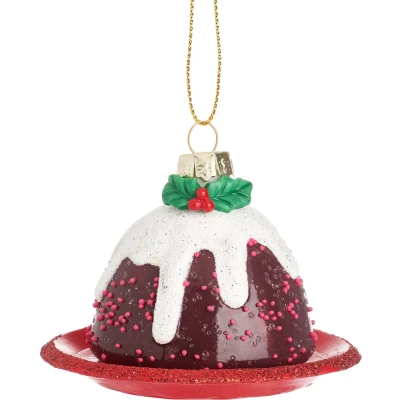 Afbeelding van Chocolade kerstpudding kerstbal Sass &amp; Belle