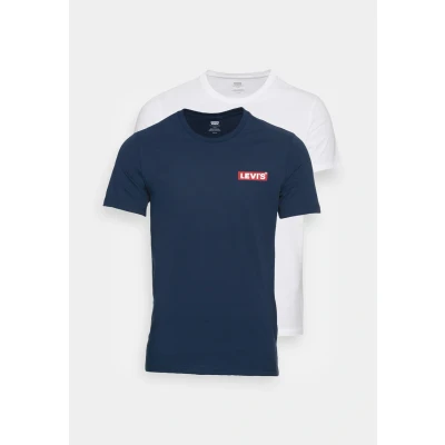 Afbeelding van Levi&#039;s Crewneck Graphic 2 PACK Tshirt basic, Heren, Maat: XS, Babytab white/dress blues