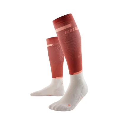 Afbeelding van CEP Compression THE RUN Kniekousen, Dames, Maat: Large, Red off white
