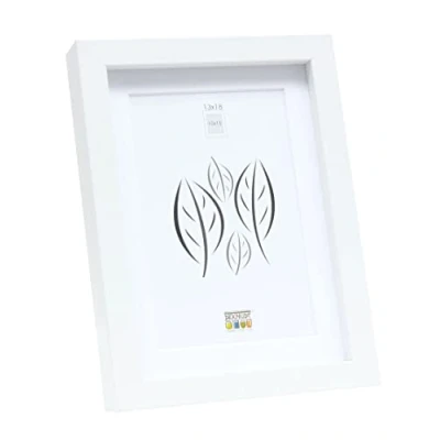 Afbeelding van Deknudt Frames Fotolijst wit met passe partout 10x15 cm / 13x18