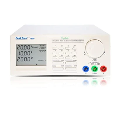 Afbeelding van Peaktech 1890 DC voeding met USB en RS485 1 tot 20 V 0 10 A