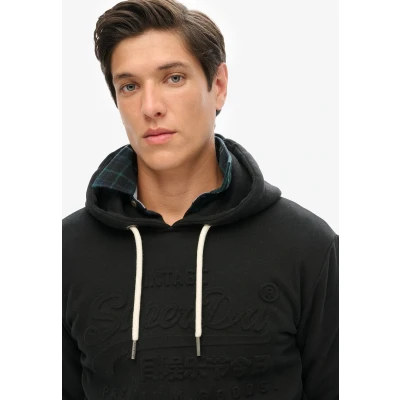Afbeelding van Superdry Embossed Graphic Hoodie, Heren, Maat: Small, Jet black