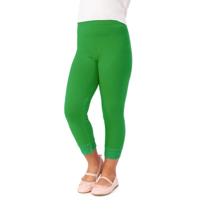 Afbeelding van Merry Style MS MS10 293 LE Meisjes Leggings Sport Vrijetijdsbroek 3/4 Capri Viscose Sporbroek Yogabroek Groen 134