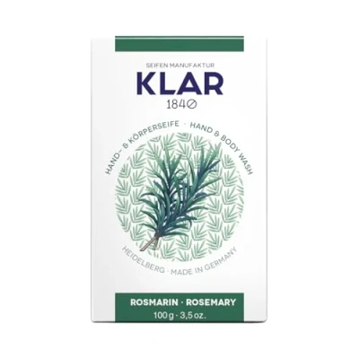 Afbeelding van Klar Rozemarijn Hand &amp; Body Zeep Soap 100gr (Cosmos gecertificeerd, palmolievrij)