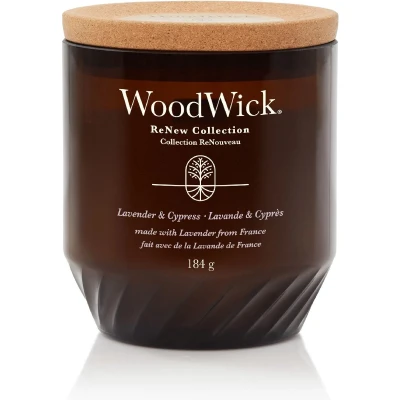 Afbeelding van WoodWick Geurkaars Medium ReNew Lavender &amp; Cypress 9.5 cm / ø 8
