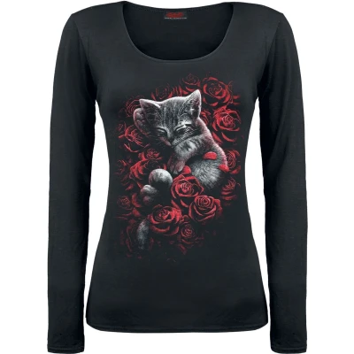Afbeelding van Spiral Longsleeve top XL BED OF ROSES Zwart