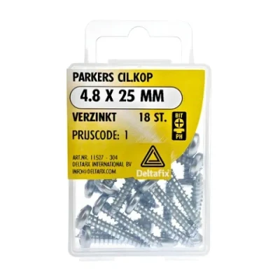 Afbeelding van Spaanplaatschroeven Cilnderkop Pozidriv Verzinkt 4.8x25mm
