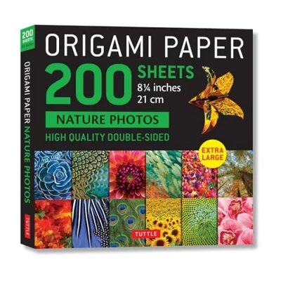 Afbeelding van Origami Paper 200 Sheets Nature Photos 8 1/4&quot; (21 cm): Double Sided Printed with 12 Photographs (Instructions for 6 Projects Included)