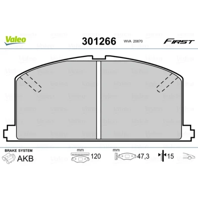 Afbeelding van Valeo Remblokset 301266