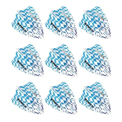 Afbeelding van RED DRAGON Hardcore Ionic Gerwyn Prijs Blauw &amp; Wit Burst Freestyle Dart Flights 3 Sets Per Pack (9 in totaal)