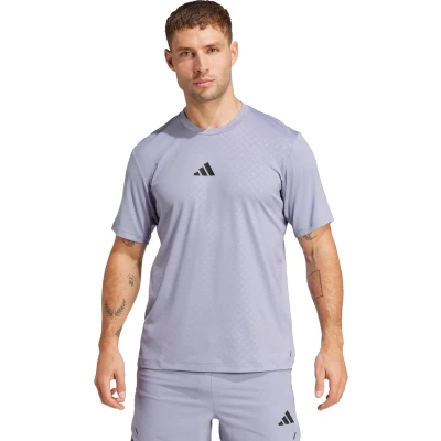 Afbeelding van adidas Performance Power 3S TEE Sport Tshirt, Heren, Maat: Large, Silver violet