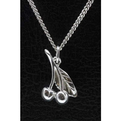 Afbeelding van Zilveren Kersen middel ketting hanger