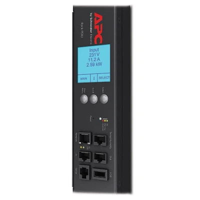 Afbeelding van APC Rack PDU 2G AP8653 stroomverdeling (meetfunctie per uitgang, schakelbaar, verticale montage, 32A, 230V, 21 uitgangen C13 &amp; 3 C19, IEC 309, 32A)