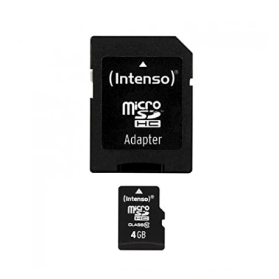 Afbeelding van Intenso microSDHC 4GB Class 10 geheugenkaart incl. SD adapter, zwart