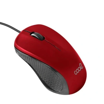 Afbeelding van Cool USB muis met kabel, rood