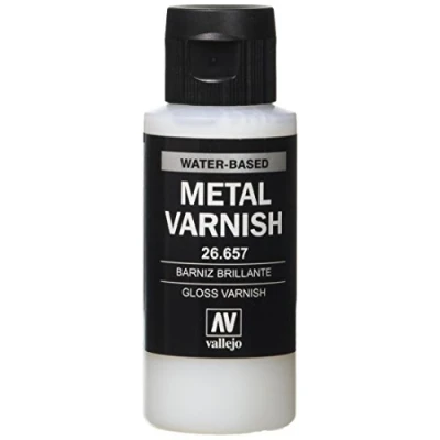 Afbeelding van Vallejo 26657 Gloss Metal Varnish Water Based (60 ml) Verf flesje