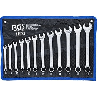 Afbeelding van BGS Ring steeksleutelset M 8 19 mm 12 delig in tetron roltas