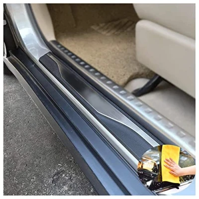 Afbeelding van 4 stuks Rvs Auto Instaplijsten Protector voor VW T Cross 2020 2021 Kick Platen Scuff Guard antislip anti kras Drempel Pedaal Sticker Accessoires Decoratie