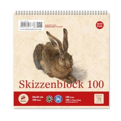 Afbeelding van Staufen Dürer schetsblok set, 2 stuks, DIN A5, elk 100 vellen g/m², ideaal als tekenblok of kleurplaat