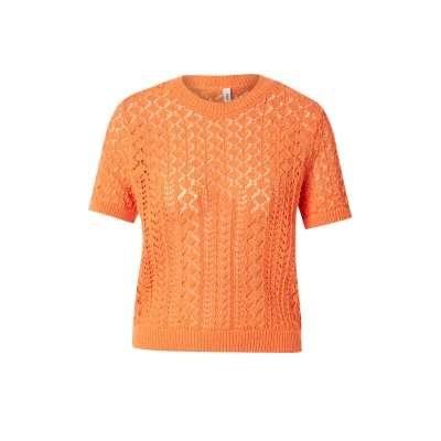 Afbeelding van Only ONLSAGA LIFE SS O NECK CC KNT Melon Gebreide trui XS