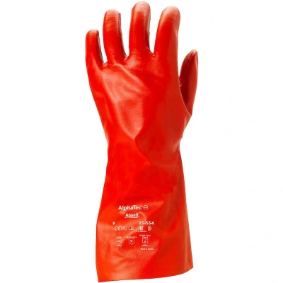 Afbeelding van ANSELL 15 554 PVA handschoenen polyvinylalcohol rood 1 paar 15554100