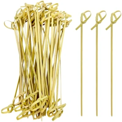 Afbeelding van EXNIMA, 50, 100 en 300 stuks, bamboespiesen voor cocktails snacks, feestjes, canapés, catering, grillen, bruiloften, knutselwerk.