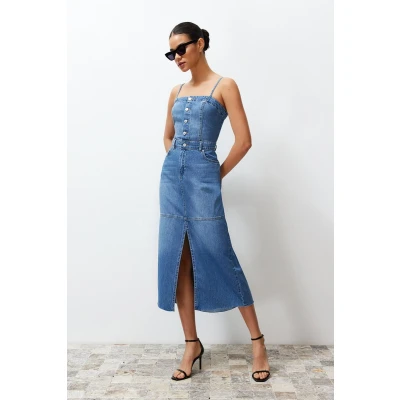 Afbeelding van Trendyol TWOSS24EL00544 Volwassenen Vrouwen Blauw 34