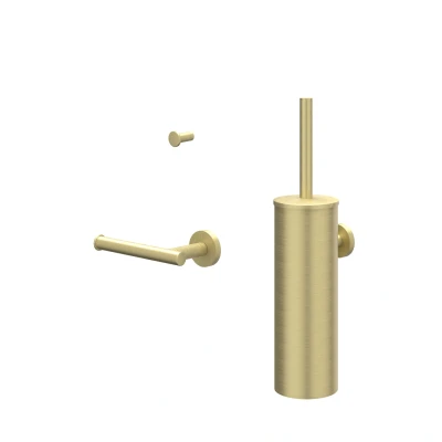Afbeelding van IVY toilet accessoires set Geborsteld Mat Goud PVD Duurzaam materiaal