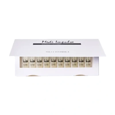 Afbeelding van Medi Impulse® THL13 Vitamine A ampullen 10 x 2 ml met hyaluron rimpels minimaliseren rimpelcrème rimpelreductie