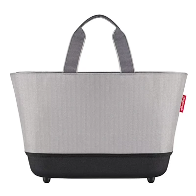 Afbeelding van Reisenthel Shoppingbasket Boodschappenmand 22L Herringbone Grey Lichtgrijs
