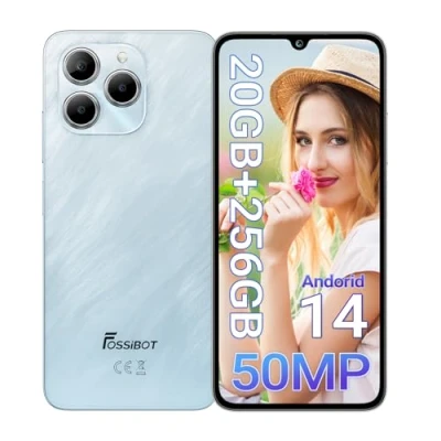 Afbeelding van FOSSiBOT S2 4G Smartphone 2025, 20 (8 + 12) GB 256 GB/1 TB Android 14, 6,72 inch FHD+ telefoon, 50 MP 16 mobiele 5000 mAh telefoons, Dual SIM Face