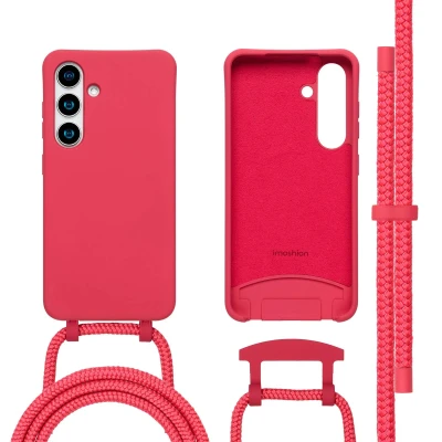 Afbeelding van imoshion Hoesje geschikt voor Samsung Galaxy S25 / S24 Color Backcover met afneembaar koord MagSafe Red Raspberry