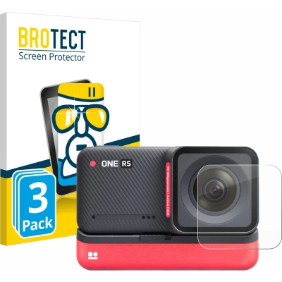 Afbeelding van BROTECT Screenprotector voor Insta360 One RS 4K Edition (Lens) Folie Beschermfolie Beschermglas transparant (3 Stuks)