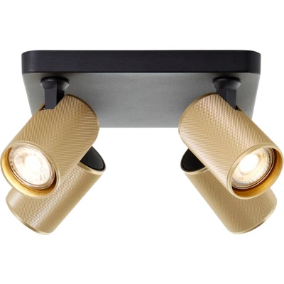 Afbeelding van Brilliant Marty Plafondspot GU10 4x5W 3000K Zwart/Goudkleurig
