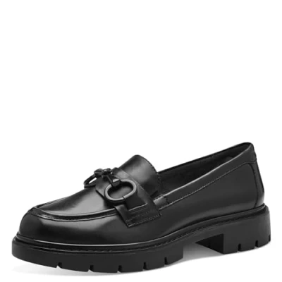 Afbeelding van Tamaris Comfort Damesslippers, van leer, elegant, Zwart nappa, 37 EU