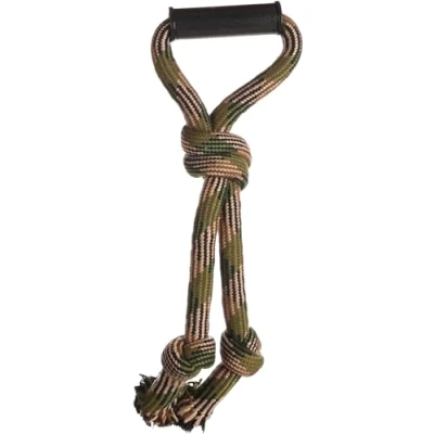 Afbeelding van &quot;Hondenspeelgoed Flostouw Trektuig Camouflage: Duurzaam en Stijlvol!&quot; Kaki / 45,00 cm x 15,00 7,00