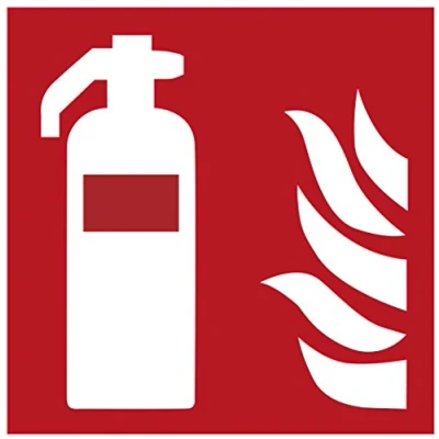 Afbeelding van Metafranc waarschuwingsbord 150 x mm oplichtend/beschildering/informatiebord/reddingsweg/vluchtweg/nooduitgang/veiligheidsmarkering/bedrijfsaanduiding Brandblusser