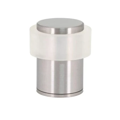 Afbeelding van EVI Herrajes deurstopper roestvrij staal 24 x 35 mm geschroefde schroefdraadbasis matte afwerking inclusief schroef + montageplug Mod. I 199/24X35 BCBAM