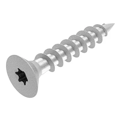 Afbeelding van SECCARO spaanplaatschroef 4 x 20 mm, staal verzinkt, houtschroef met volledige schroefdraad, TX/zeskant, 250 stuks