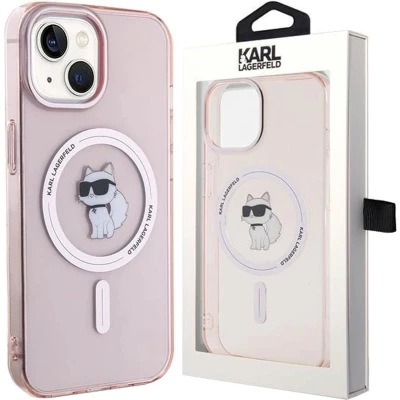 Afbeelding van Karl Lagerfeld IML Choupette MagSafe hoesje voor iPhone 15 Plus roze