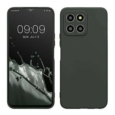 Afbeelding van kwmobile telefoonhoesje geschikt voor Honor X8 5G / X6 70 Lite Hoesje smartphone Precisie camera uitsnede In mosgroen