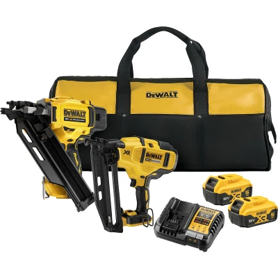 Afbeelding van DeWalt DCK246P2 QW Accu Afwerktacker DCN660 en Constructietacker DCN630 18v 5.0Ah in tas