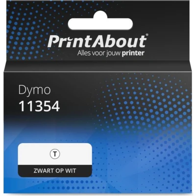 Afbeelding van Huismerk Dymo 11354 (S0722540) Etiket Zwart op wit (57 mm x 32 mm) 5 rollen